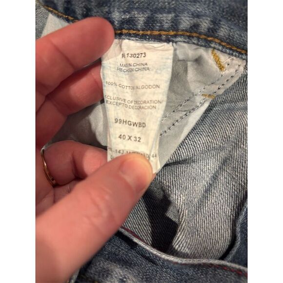 Wrangler Men's Relaxed Straight Jeans Blue Size 40x32 5-Pocket Design - Picture 13 of 13